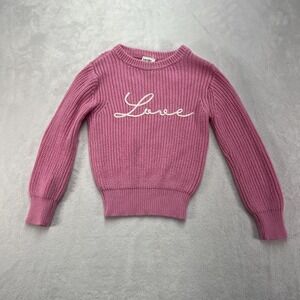 Birdie Bean Bamboo Knit Sweater Baby Girl 18-24m Pink Love